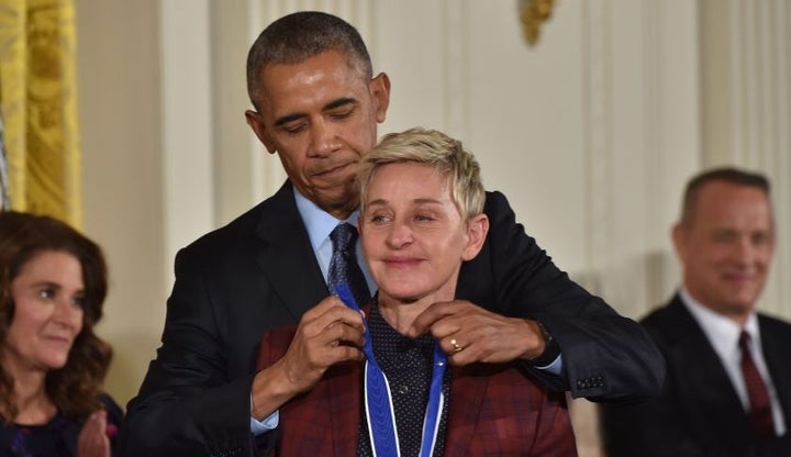 President Obama awards Ellen DeGeneres the Presidential Medal of Freedom