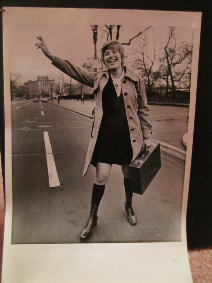 Hailing cab in front of White House after Woods demonstrates how she erased the tape.
