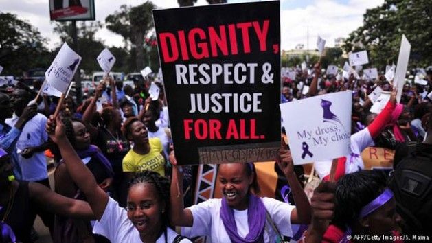 <p> <strong>Rally against violence to women in 2014 in Nairobi, Kenya</strong> </p>