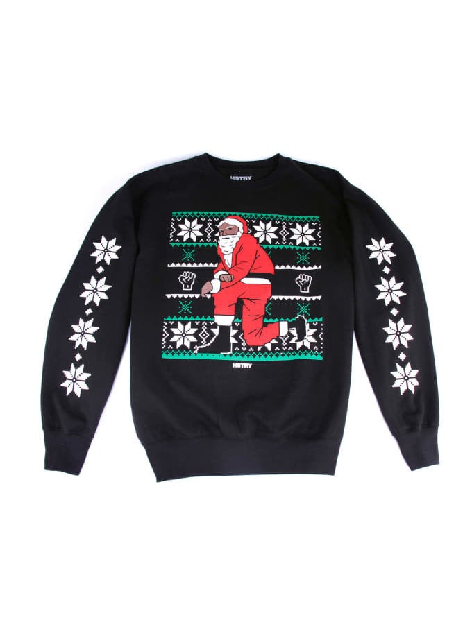 black santa christmas jumper