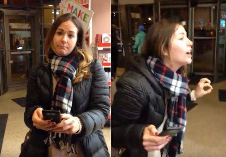 A woman was filmed screaming at people inside of a Michaels store in Chicago after she claims its employees discriminated against her because she's white and voted for Donald Trump.