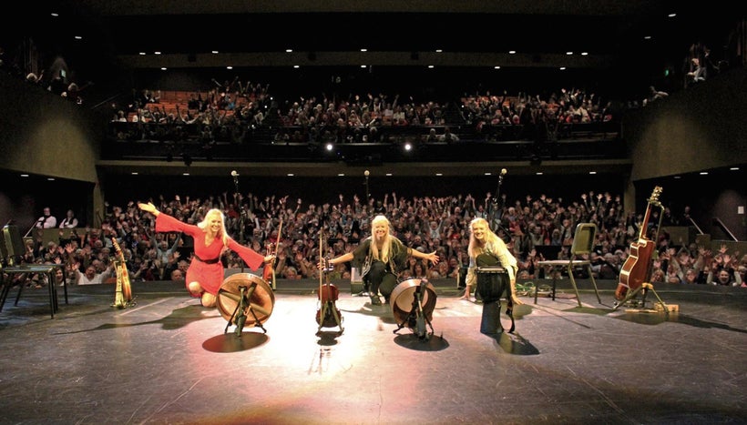 The Gothard Sisters on stage.