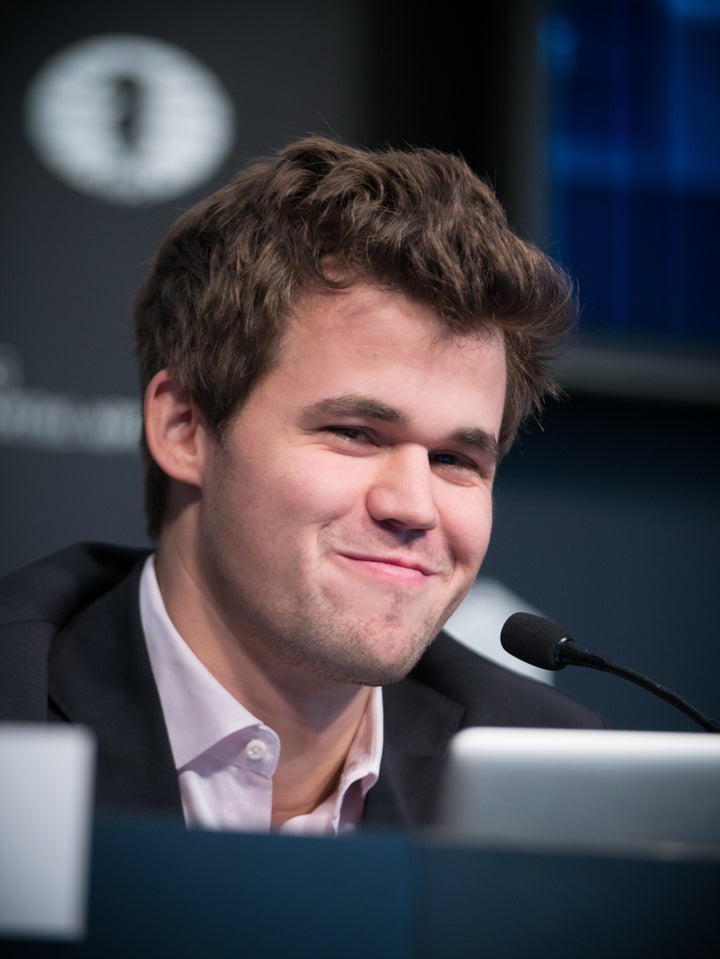 Magnus Carlsen was in a mischievous mood today