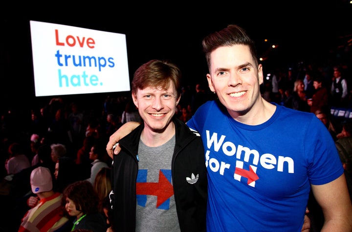 <p>At the Love Trumps Hate Katy Perry concert, Philadelphia, November 5. </p>