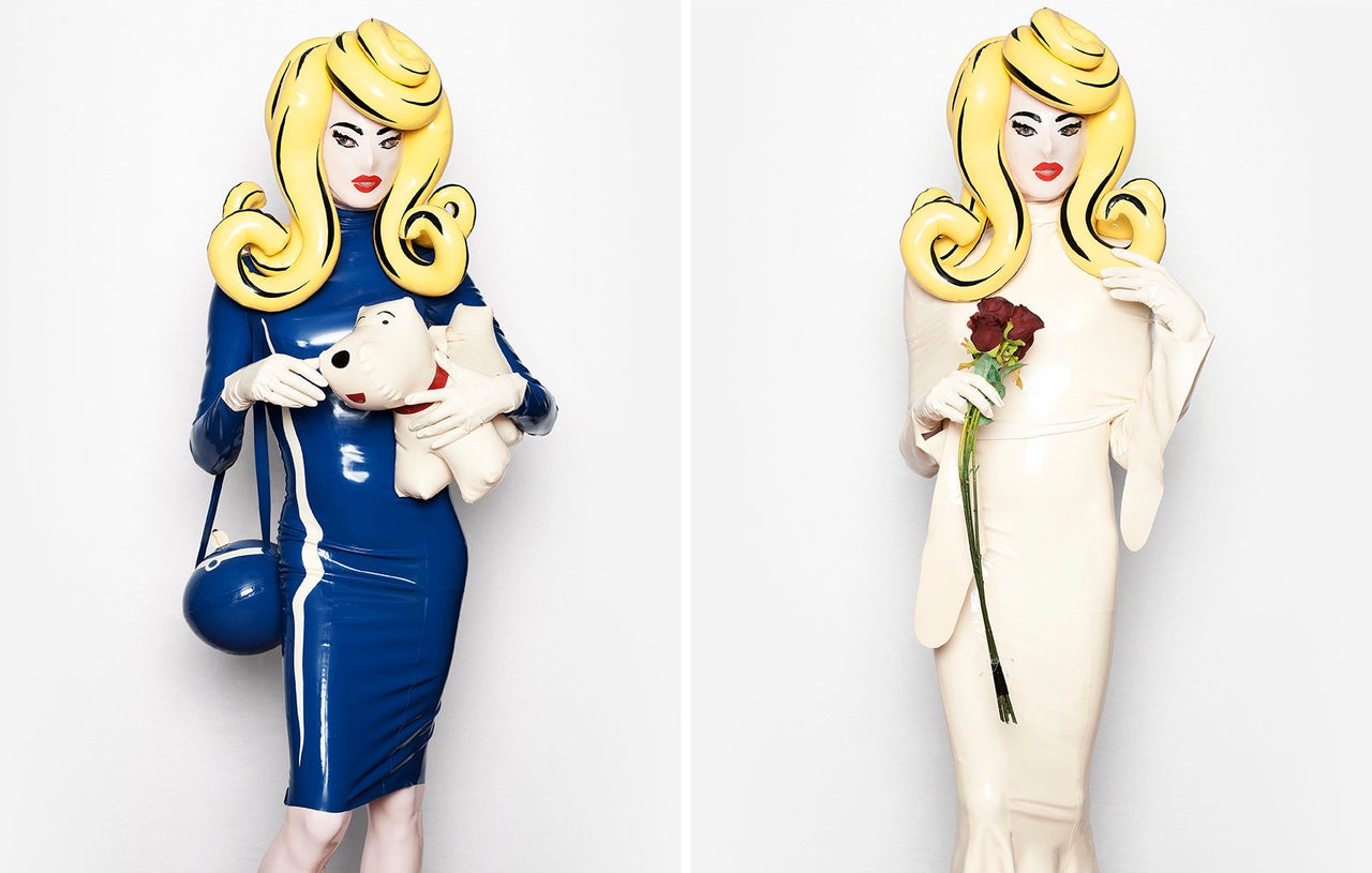 <strong>Artist Pandemonia Panacea in daywear (left) and nightwear (right)</strong>