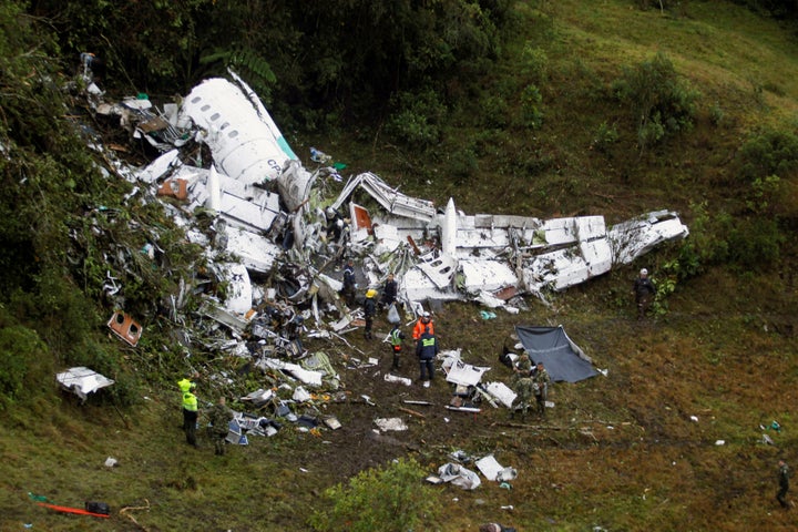 Wreckage from the plane that crashed into Colombian jungle killed 76 people