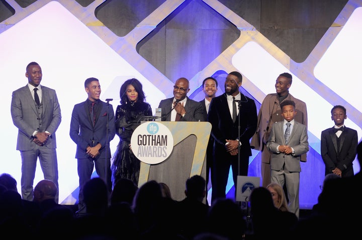 Barry Jenkins and the cast of "Moonlight" win Best Feature at the Gotham Awards.