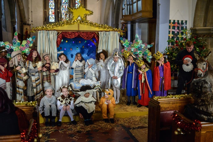 The Walford children perform in the play 