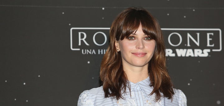 Felicity Jones at a press conference on Nov. 22. 