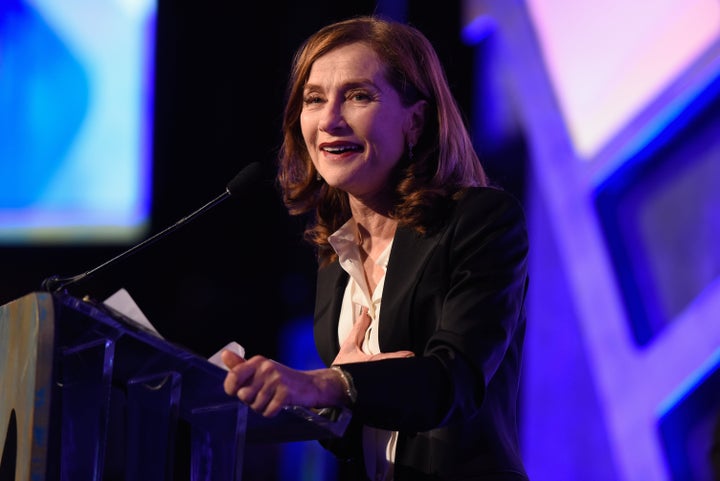 Isabelle Huppert wins Best Actress for her performance in "Elle."