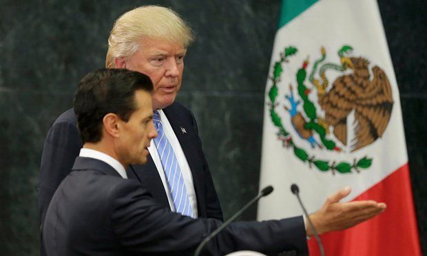 Enrique Peña Nieto meets with Donald Trump in Mexico´s Official Presidential Residence on August 31st, 2016
