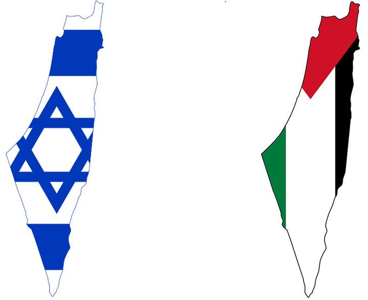 Full outline of Land of Israel / Historic Palestine, illustrating imagined, fictitious control over the whole territory.