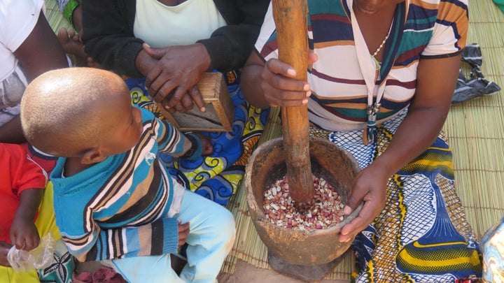 <p>Cooking class at and ECD Center in Zambia</p>