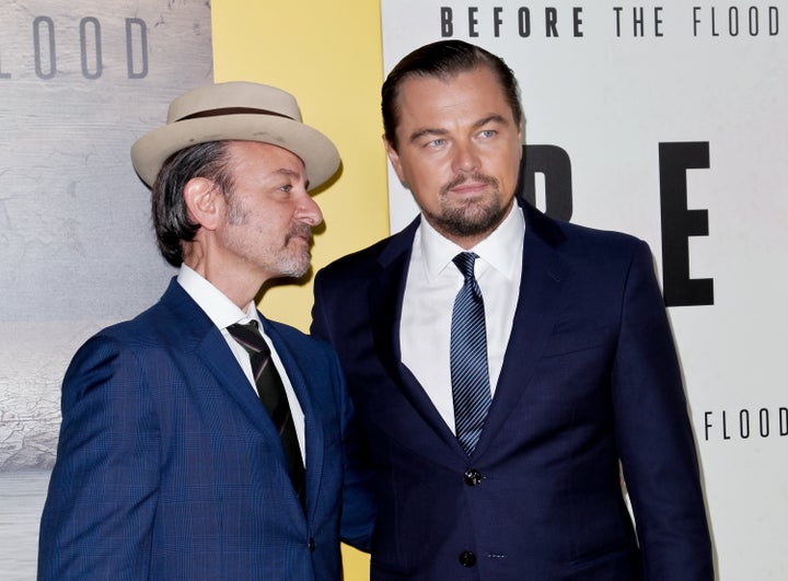 Fisher Stevens and Leonardo DiCaprio at the National Geographic screening of "Before The Flood"