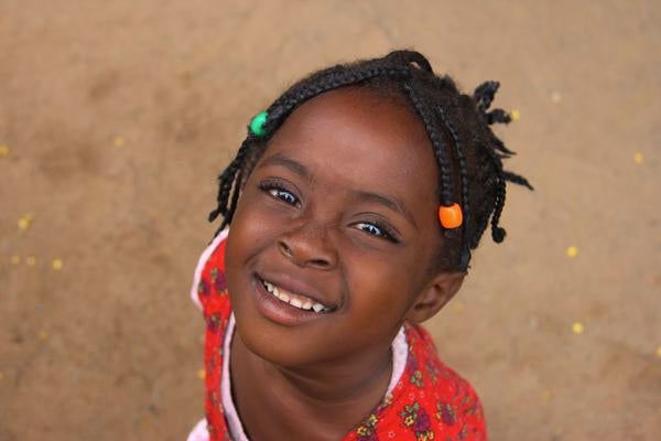 <p>Zambian girl who attends an Early Childhood Development Center</p>