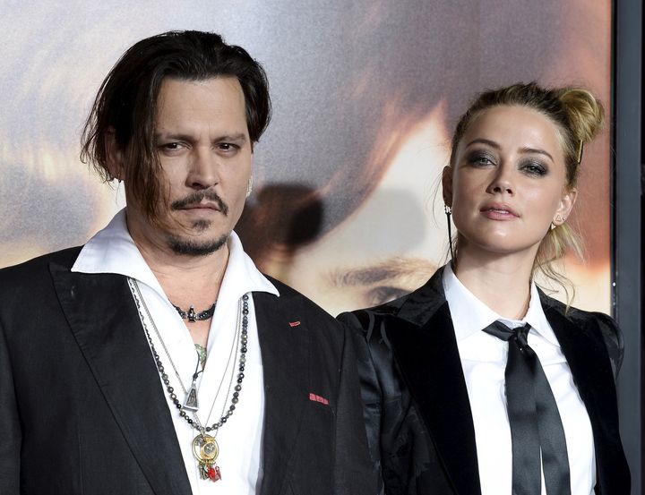 Depp and Heard at the premiere of