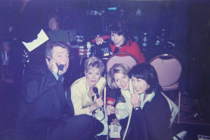 NBC4 News Team - 1996 Republican Convention, San Diego, California(Left to Right) Conan Nolan, Kelly Mack, Tara Berney, Angeline Chew, Diane Diaz (above)