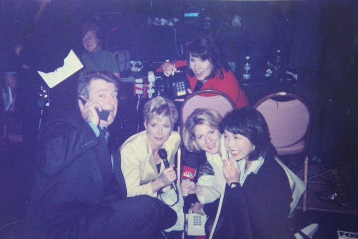 <p>NBC4 News Team - 1996 Republican Convention, San Diego, California</p><p>(Left to Right) Conan Nolan, Kelly Mack, Tara Berney, Angeline Chew, Diane Diaz (above)</p>