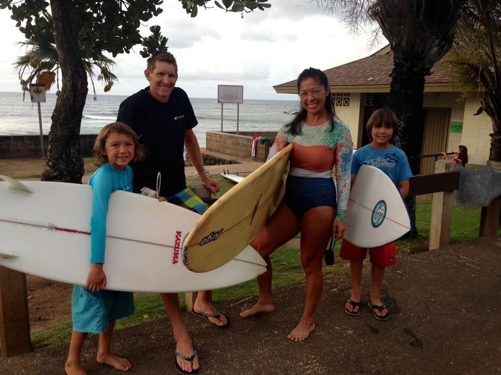 <p>Angeline Chew Longshore and Family</p><p>2016 Family Surf Time at Ho’okipa Beach Park</p><p>Maui, Hawaii</p>