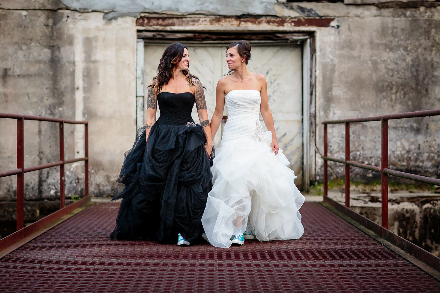dark color wedding dress