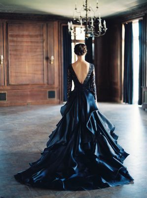 Midnight blue clearance wedding gown