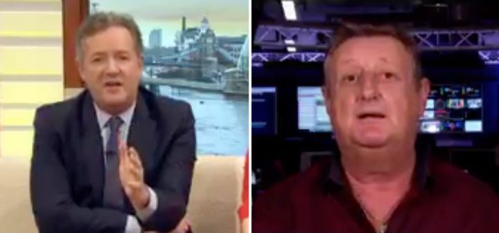 Morgan clashed with Eric Bristow (right) on 'Good Morning Britain'