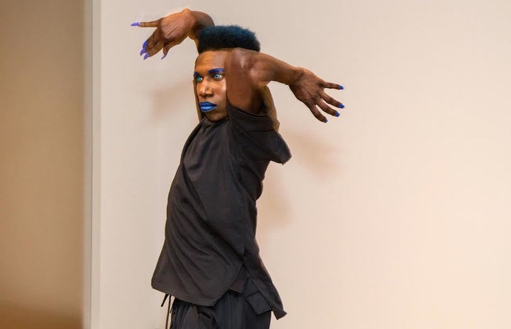<p>Rashaad Newsome performance piece</p>