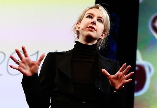 <p>Elizabeth Holmes speaking at a TedMed conference in 2014. Her talk has been removed from the TedMed website.</p>
