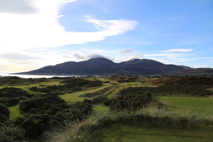 The par three fourth hole at Royal County Down