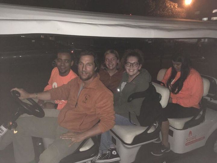 Matthew McConaughey ensures students get home safe.