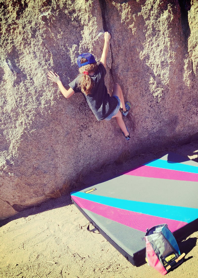 Being a climbing mom makes me happy, especially when my daughter gets fulfilled by her great attempts and accomplishments.