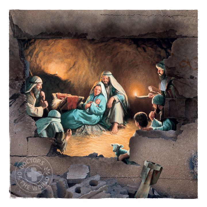 The nativity scene gets a modern-day update.