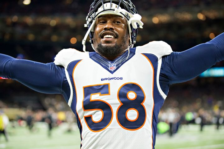 Broncos linebacker Von Miller, a four-time All-Pro selection, leads the NFL in sacks this season.