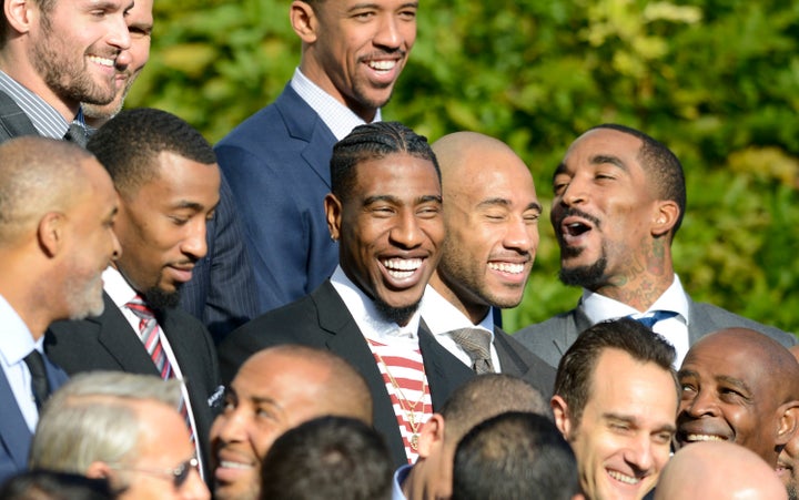 Cleveland Cavaliers guard Iman Shumpert celebrated the team’s NBA championship at the White House in November, but he w