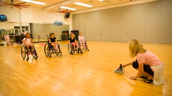 Lamm’s team shared the prototype wheelchair toy to students at Ayita Dance Studio in Texas.