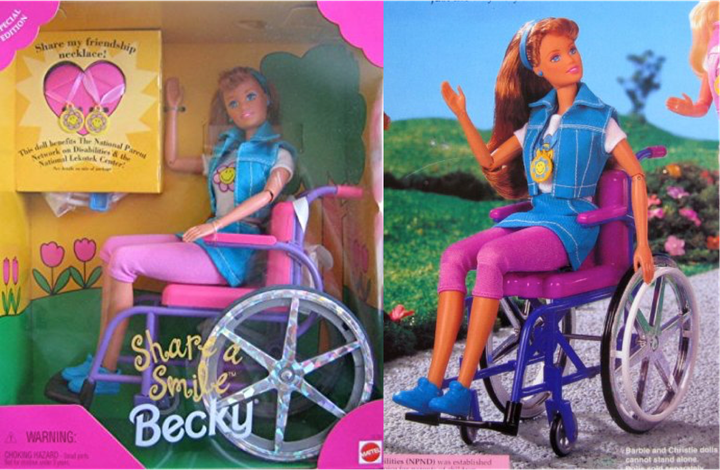 Barbie released a doll in a wheelchair named “Share A Smile Becky” in 1997, but it was eventually discontinued.
