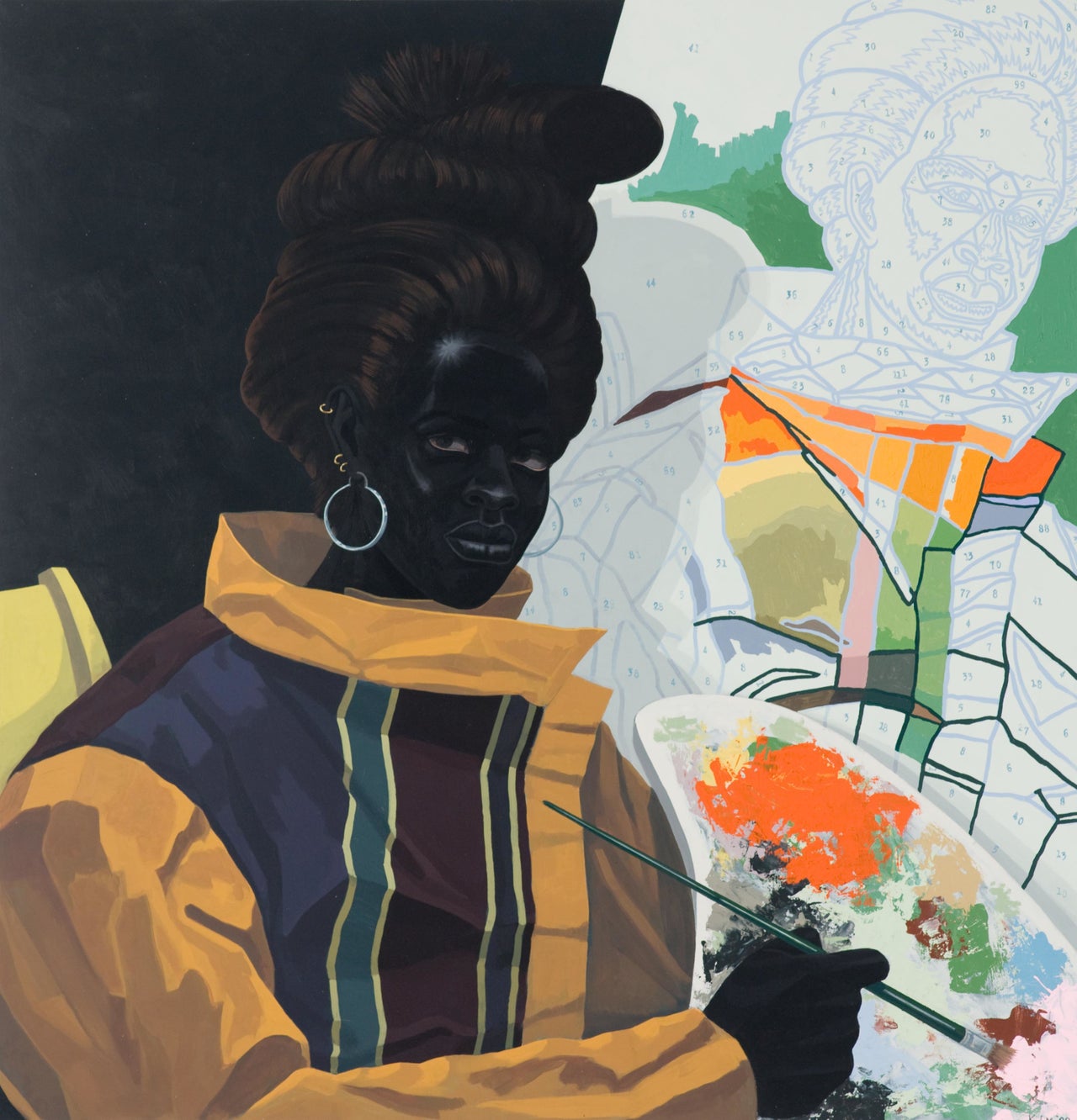 Kerry James Marshall, "Untitled (Painter)," 2009, Acrylic on PVC panel, Museum of Contemporary Art Chicago, gift of Katherine S. Schamberg by exchange.