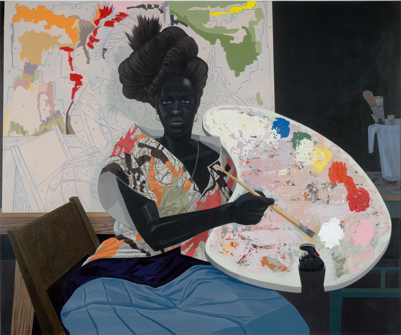 Kerry James Marshall, "Untitled," 2009, Acrylic on PVC panel. Yale University Art Gallery, Purchased with the Janet and Simeon Braguin Fund and a gift from Jacqueline L. Bradley, B.A. 1979.