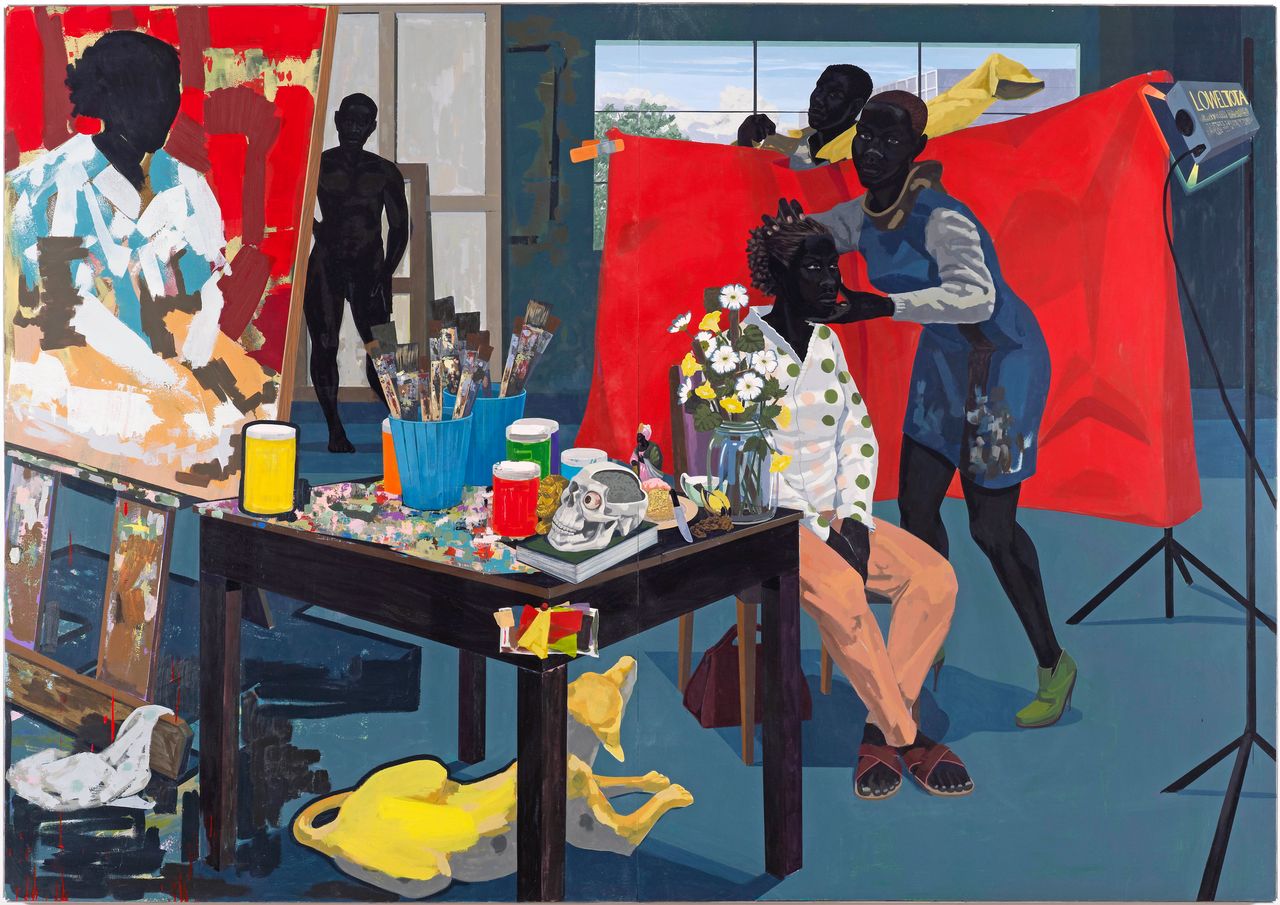 Kerry James Marshall. "Untitled (Studio)," 2014, Acrylic on PVC panels. The Jacques and Natasha Gelman Foundation Gift, Acquisitions Fund and The Metropolitan Museum of Art Multicultural Audience Development Initiative Gift.