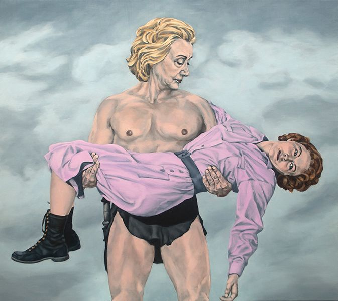 Sarah Sole. Tarzan, 2016. Acrylic on Canvas, 48 x 54 inches.