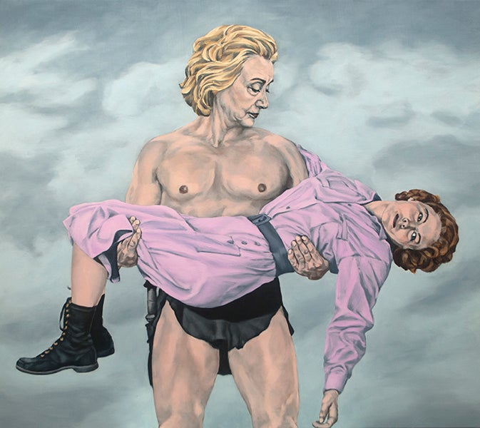 Sarah Sole. <em>Tarzan</em>, 2016. Acrylic on Canvas, 48 x 54 inches.