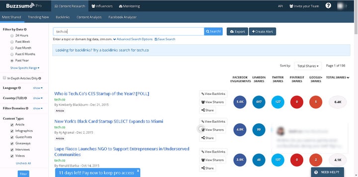 <p>BuzzSumo</p>