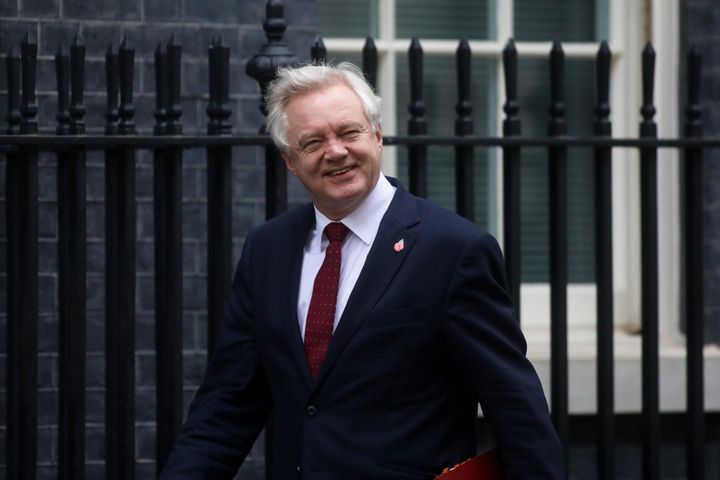 David Davis, U.K. exiting the European Union secretary, arrives to attend the weekly cabinet meeting at Downing Street in London