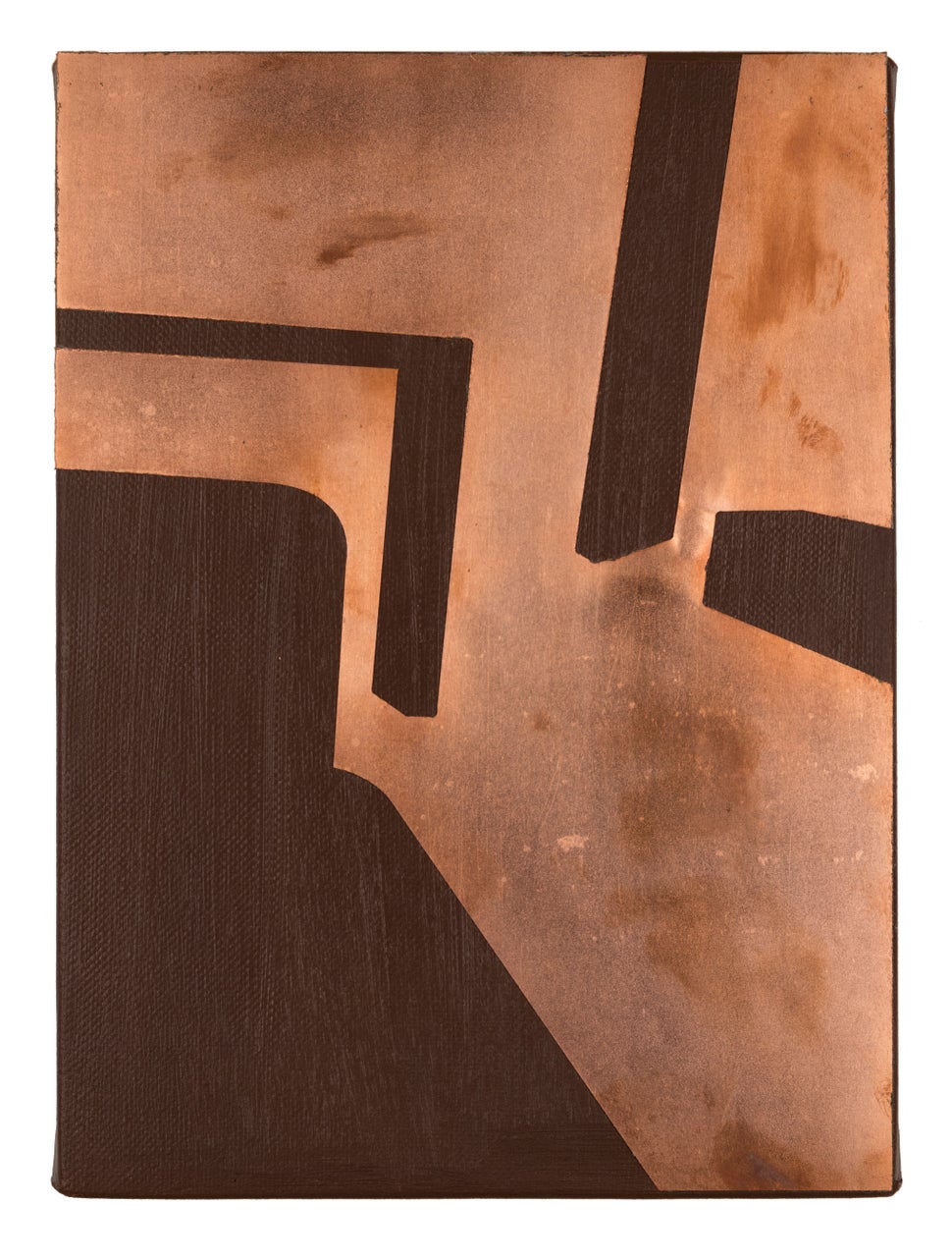 Huo Rf's 'Living even so No. 2', oil and copper sheet on canvas.