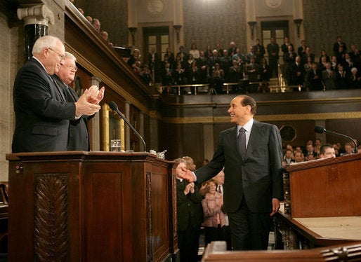 Silvio Berlusconi speaking to a joint session of Congress in March 2006