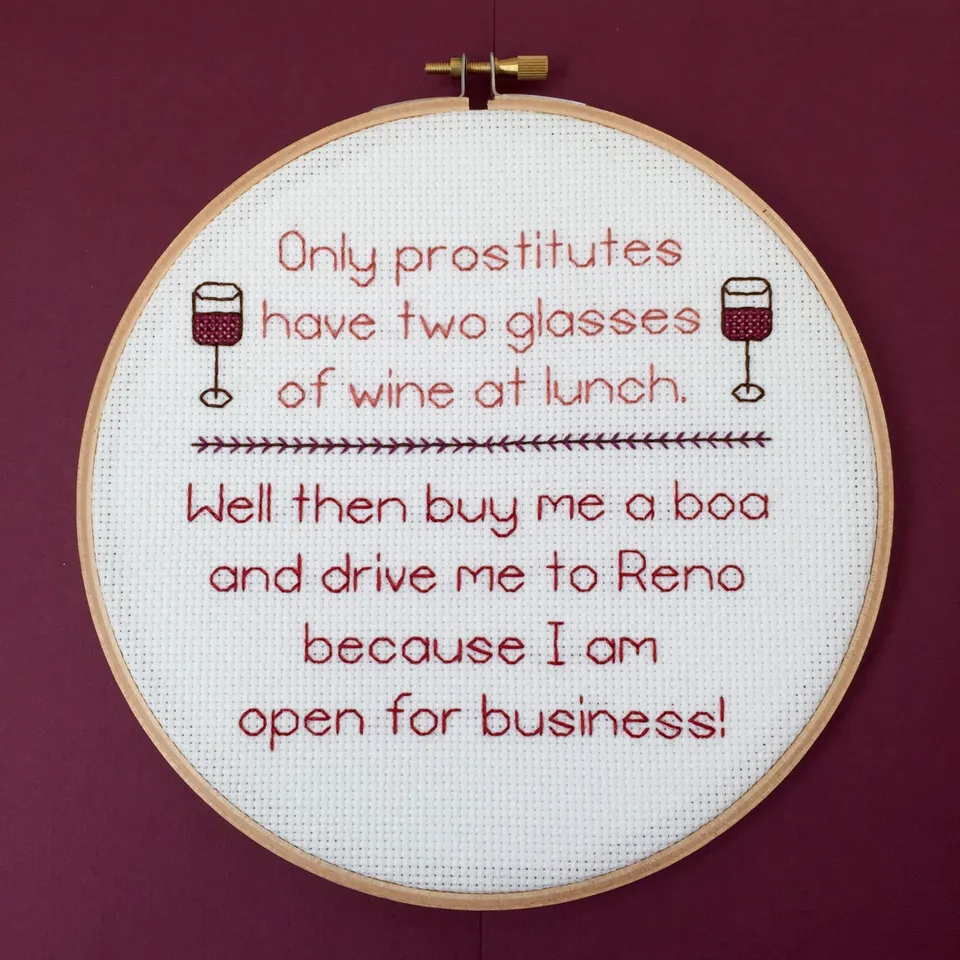  Gilmore Girls Wine Glass Set! Only prostitutes have two glasses  of wine. : Handmade Products