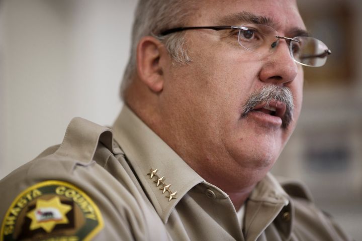 Shasta County Sheriff Tom Bosenko at his office on Feb. 19, 2013, in Redding, Calif. Investigators have said they have no reason to doubt Sherri Papini's story that she was abducted by two women who held her captive and badly abused her for three weeks.