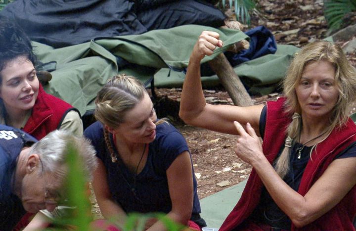 Carol treated her campmates to the gun show in camp