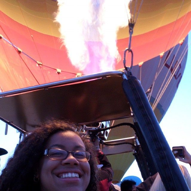 All smiles on the hot air ballon