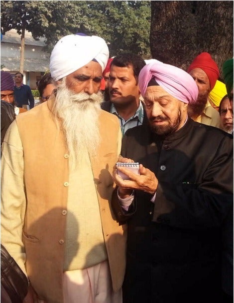 Waryam Singh (left) was permanently released from Bareilly Jail in Uttar Pradesh at the age of 70. Singh was convicted under